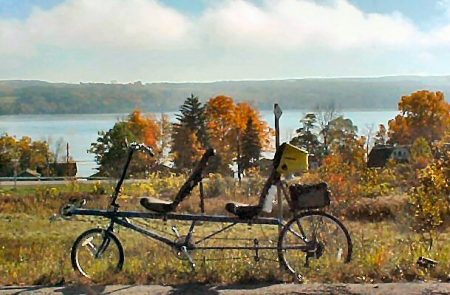 bike in fog