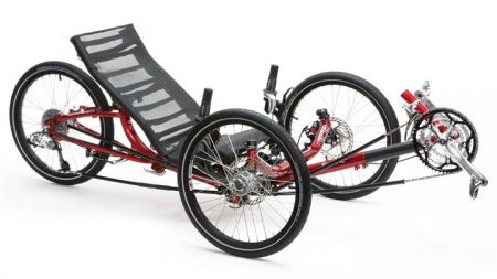 Ice Sprint Recumbent Trike in Red